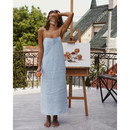 Light blue pearl sling dress