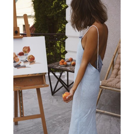 Light blue pearl sling dress